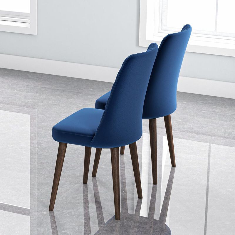 Ashcroft Furniture Co Katie Mid-Century Modern Velvet Dining Chair (Set of 2)
