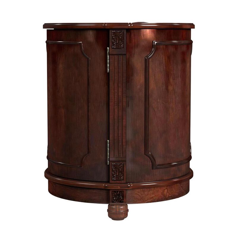 Drum 20"W Drum Side Table, Dark Brown, Belen Kox