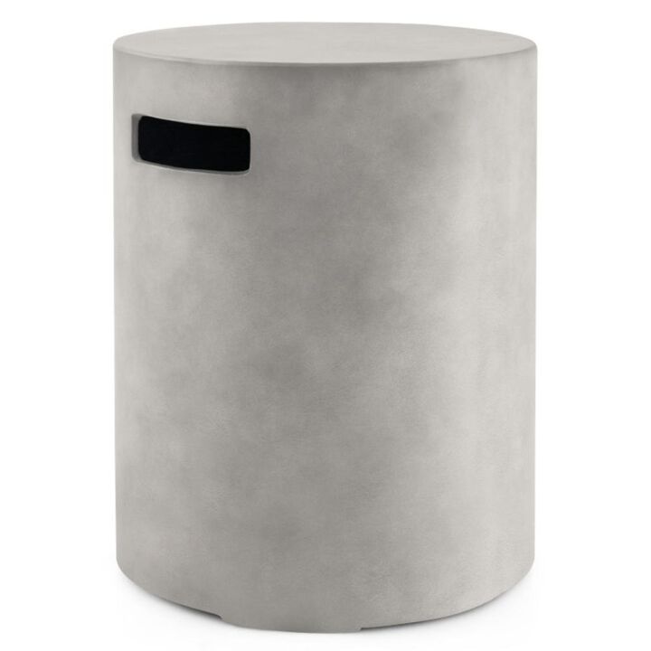 Hivvago Outdoor Weather Resistant Tank Hideaway Table Fits Standard 20 LBS Propane Gas Tank for Fire Pits