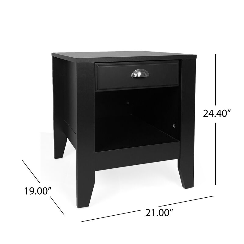 Merax Elegant Night Stand Side Table with 1 Drawer