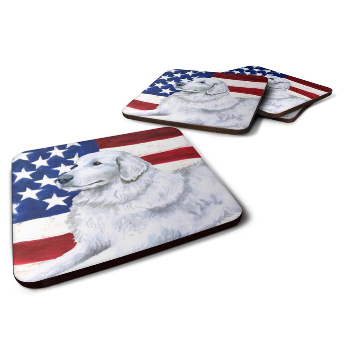 Caroline's Treasures Maremma Sheepdog Patriotic Decorative coasters, Multicolor