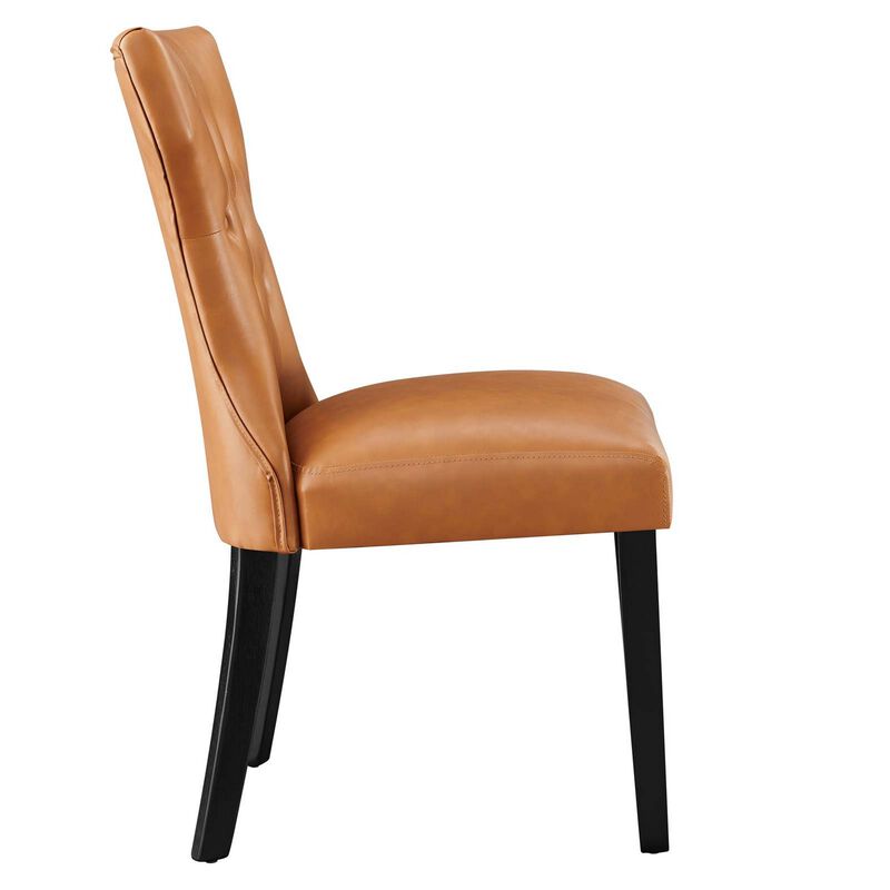 Silhouette Dining Vinyl Side Chair-Benzara
