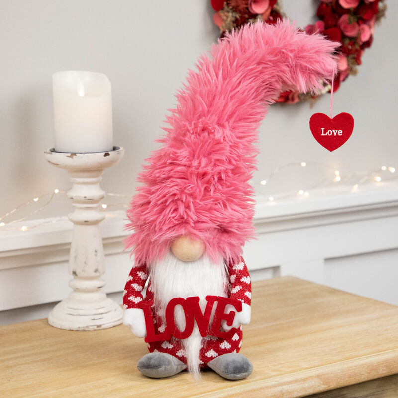 Fuzzy Love Valentine's Day Gnome - 18"