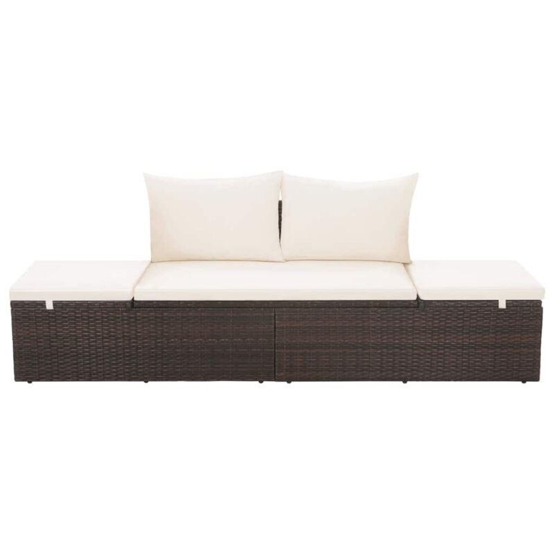vidaXL Garden Bed Brown 76.8"x23.6" Poly Rattan