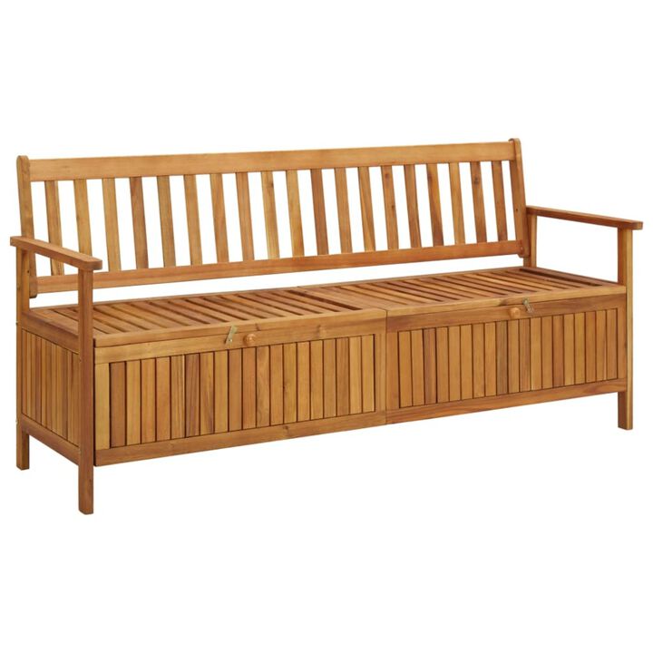 vidaXL Garden Storage Bench 66.9" Solid Acacia Wood