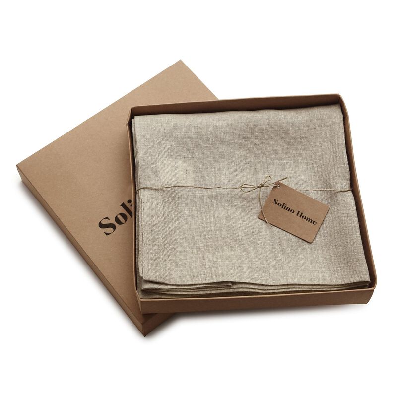 Solino Home 100% Pure Linen Sheer Curtain for Thanksgiving, Christmas