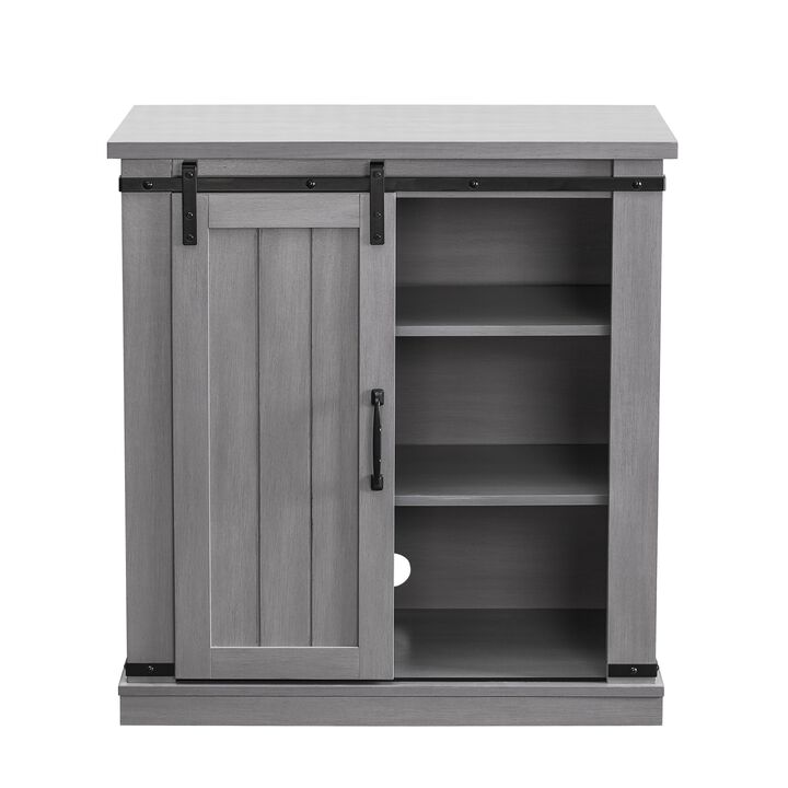 FESTIVO 32" Compact TV Stand for 40" TVs w/ Barn Door Design