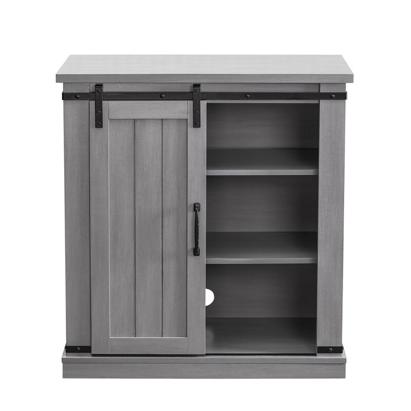 FESTIVO 32" Compact TV Stand for 40" TVs w/ Barn Door Design
