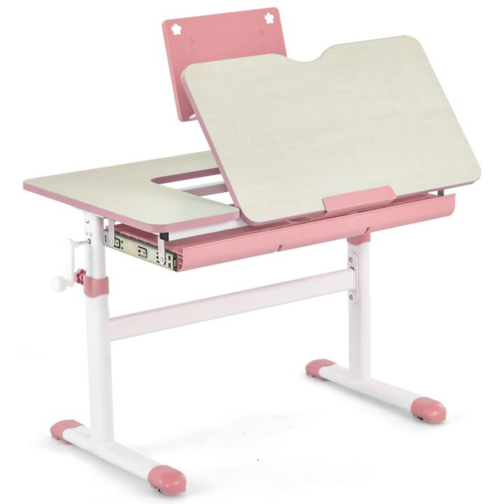 Hivvago Height-Adjustable Kids Desk with Tilt Desktop and Book Stand