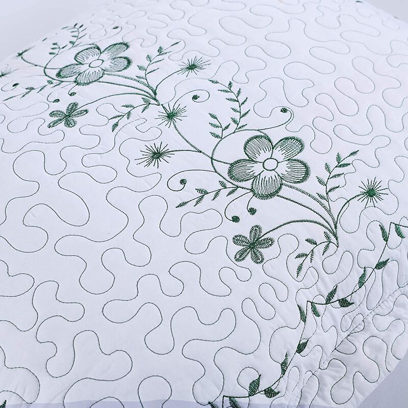 Marcielo 2 Pcs Embroidered Floral Pillow Shams