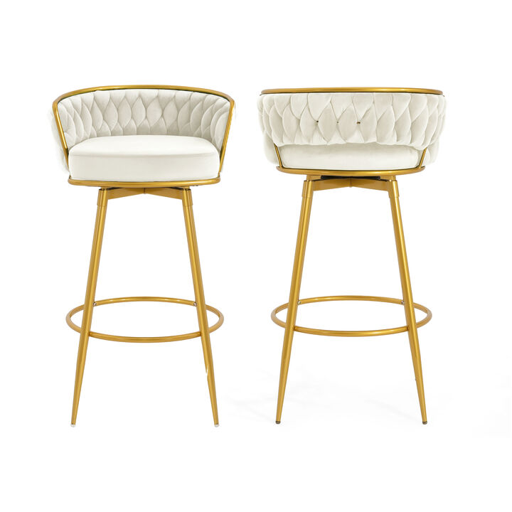 Merax Swivel Counter Height Bar Stools Set of 2