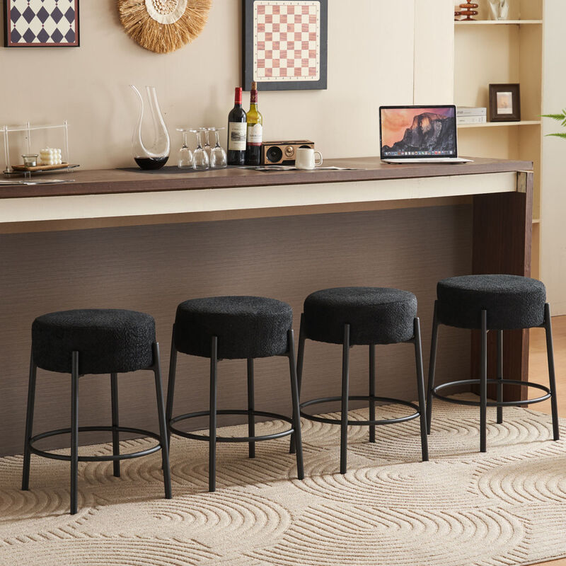 24" Tall Round Bar Stools - Set of 2