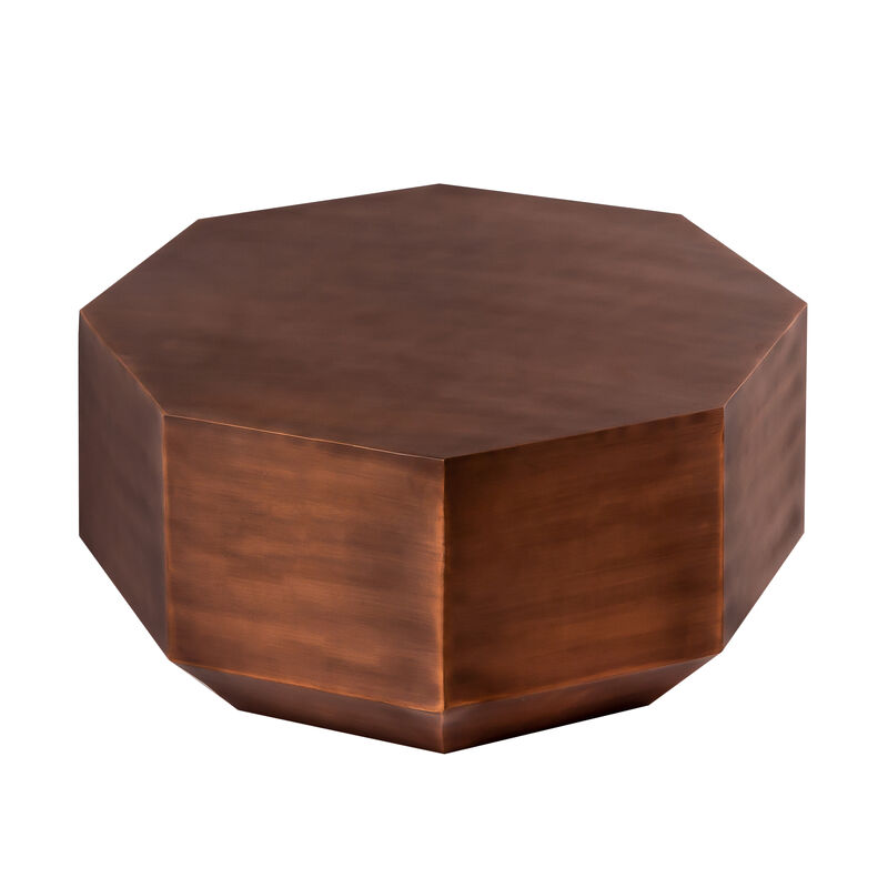 Pasargad Home Byzantine Dorian Copper Finish Cofeetable