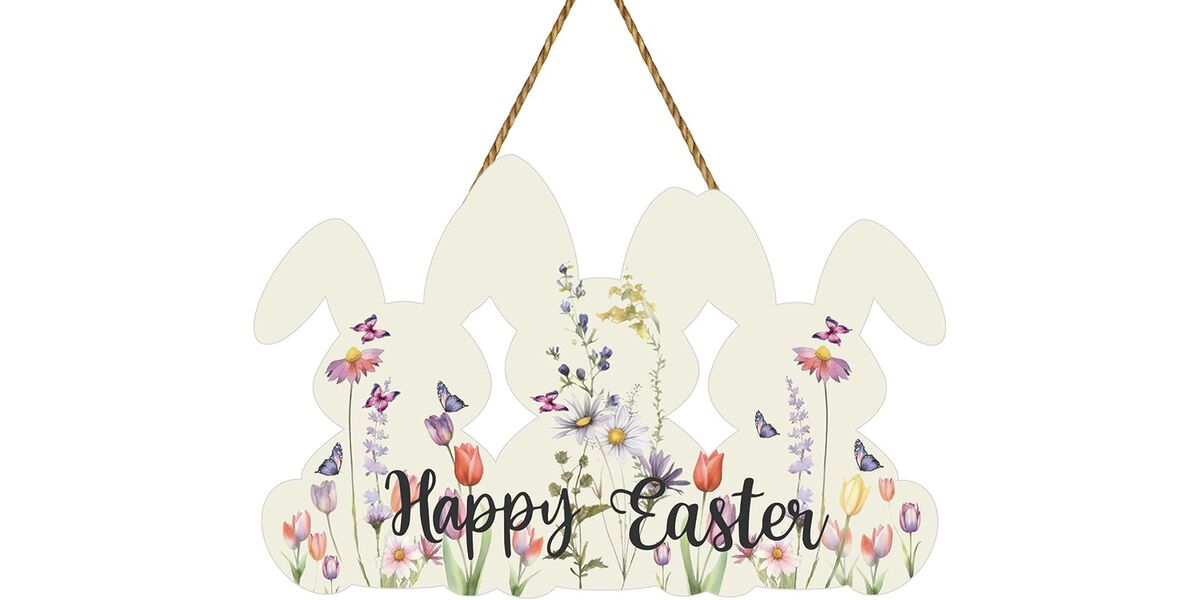 Wooden Sign Bunny Flower Spring Wall Decor Wooden Sign Bunny Flower Spring Wall Decor