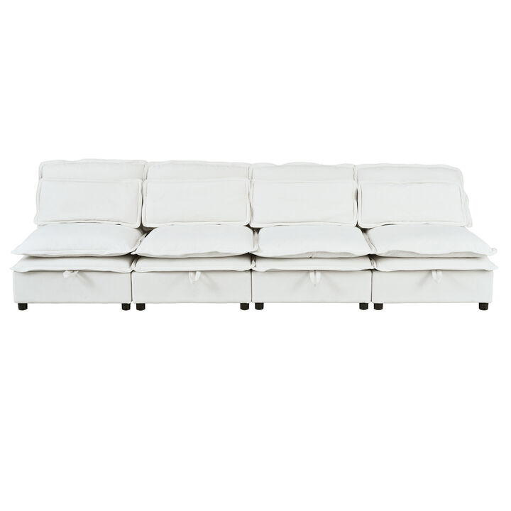 Merax Polyester Double-Layer Cushion Modular Sofa