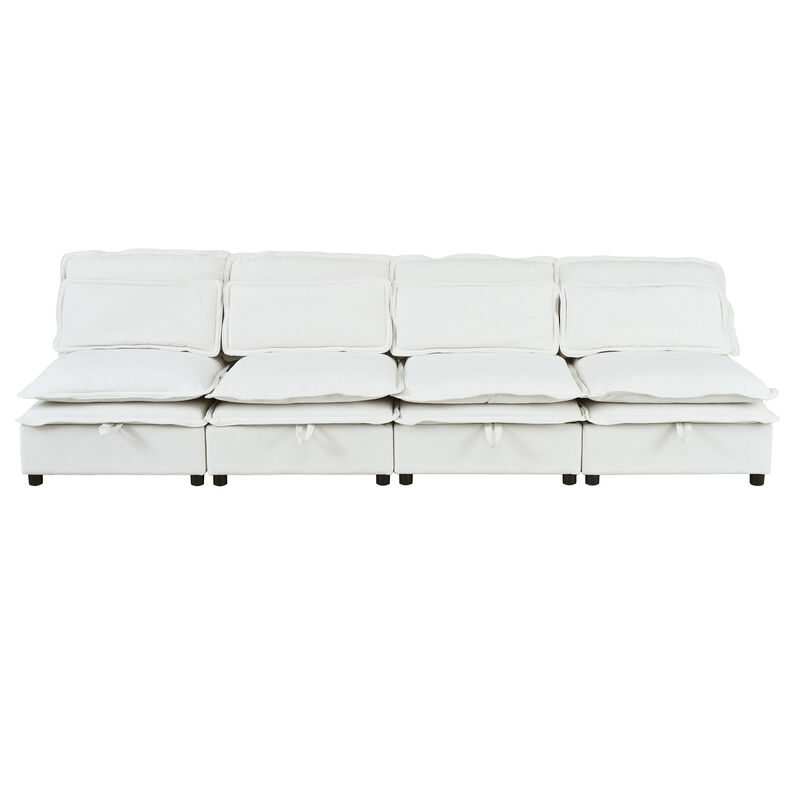 Merax Polyester Double-Layer Cushion Modular Sofa