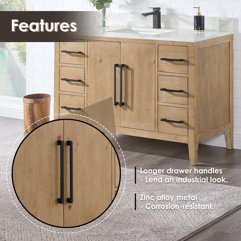 Altair Single Bathroom Vanity in Weathered Fir with Stone Countertop without Mirror