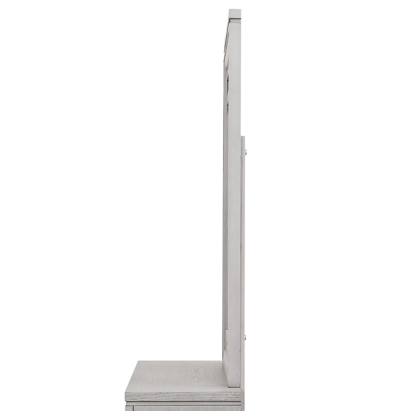 Padua 49 in. W x 40 in. H Rectangle Framed Washed Gray Dresser Mirror