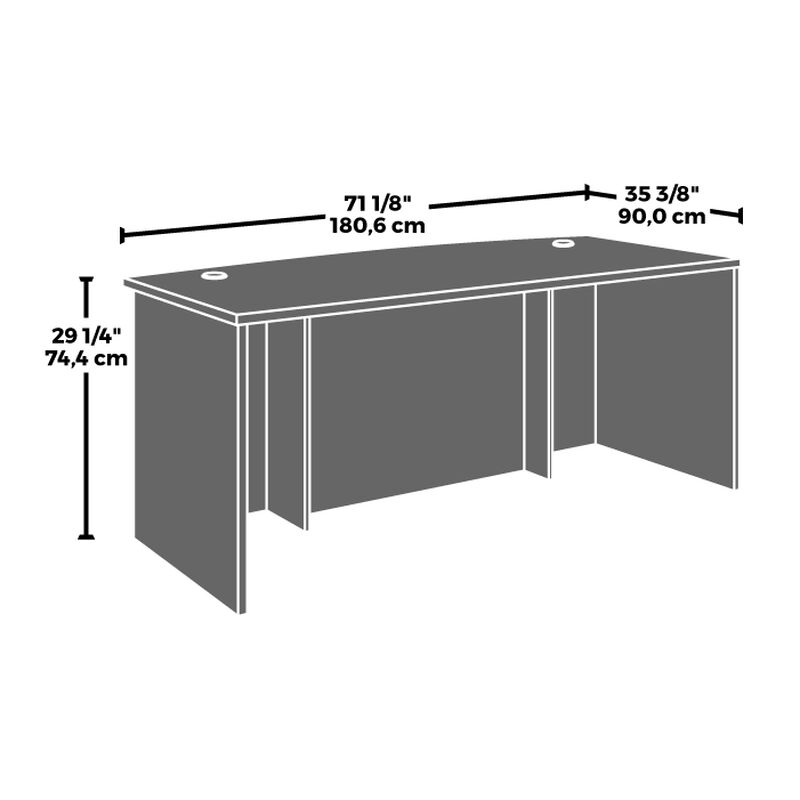Affirm 72" Bowfront Executive Desk