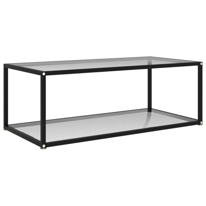 imasay Coffee Table Transparent 39.4"x19.7"x13.8" Tempered Glass