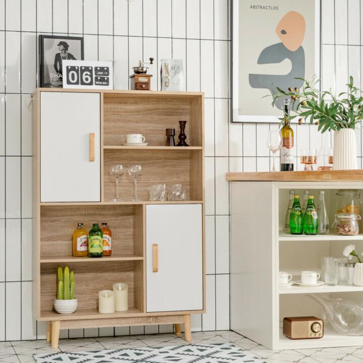 Hivvago Sideboard Storage Cabinet with Door Shelf