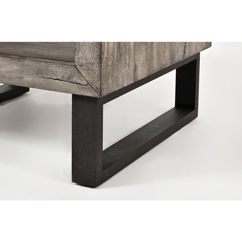 Jofran Mulholland Drive Modern Distressed Solid Wood End Table
