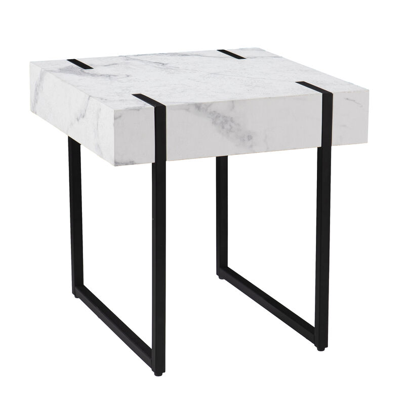 Rangley Modern Faux Marble End Table