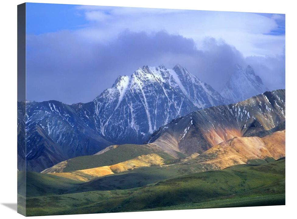 Alaska Range and foothills, Denali National Park, Alaska-Canvas Art-28x22