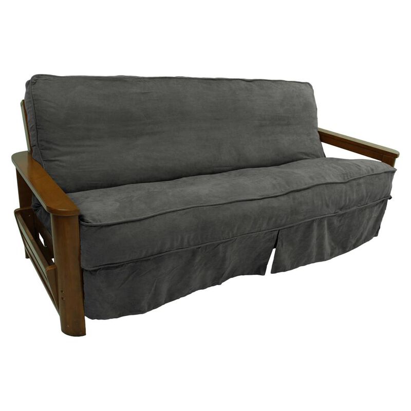 Blazing Needles Solid Microsuede Double Corded 8 to 9-inch Full Futon Slipcover