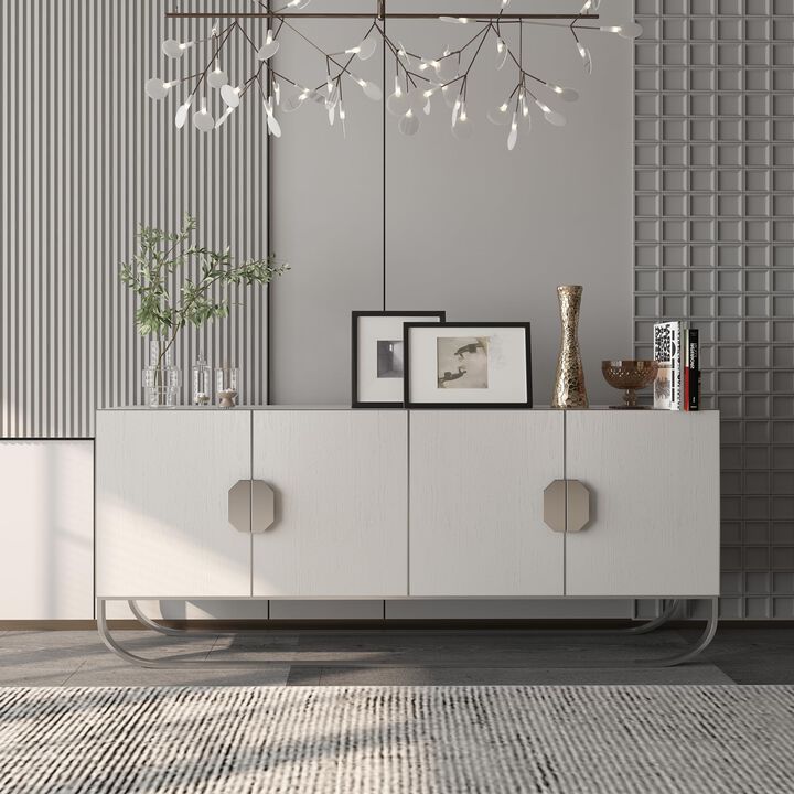 4-door Storage Cabinet,Antique brown