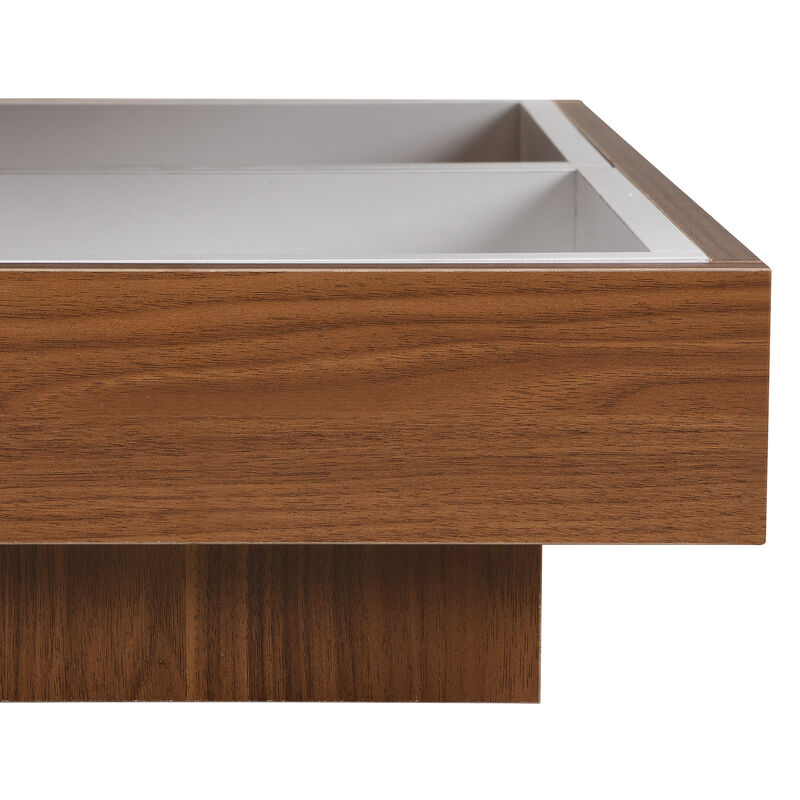 Merax Modern Square Rotating Coffee Table