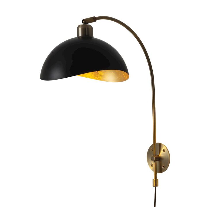 NOVA OF CALIFORNIA Luna Bella Wall Sconce - Weathered Brass, Matte Black