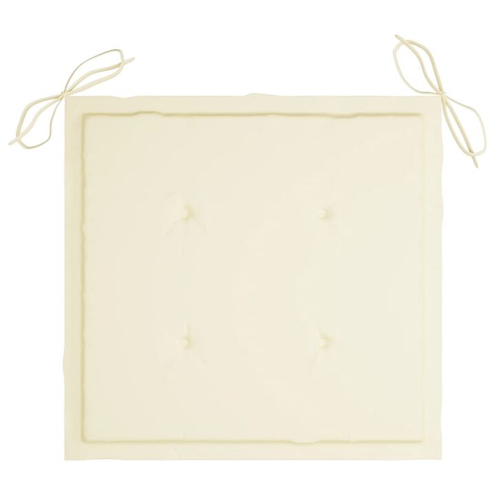 vidaXL Garden Chair Cushions 6 pcs Cream 19.7"x19.7"x1.6" Fabric