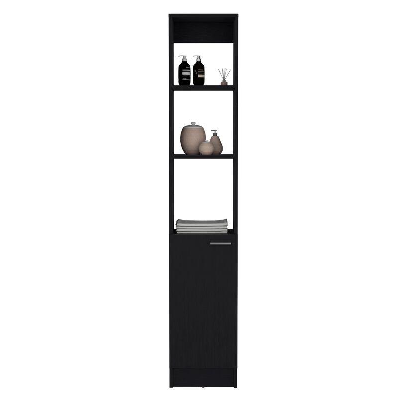 Parks Linen Cabinet, 1 Door, 6 Shelves, White, Bathroom