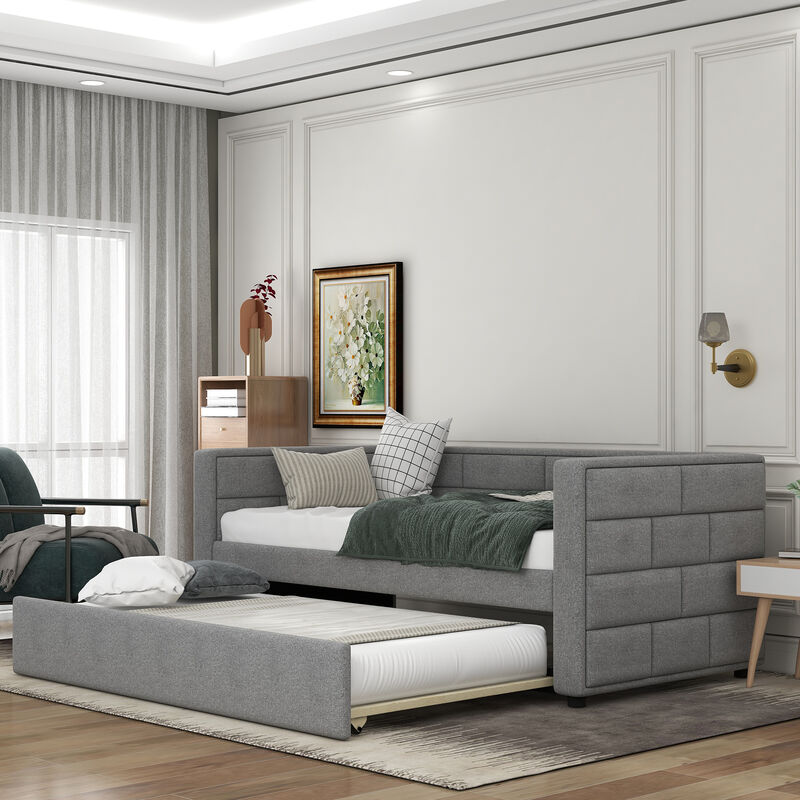 Merax Upholstered Daybed with Padded Back