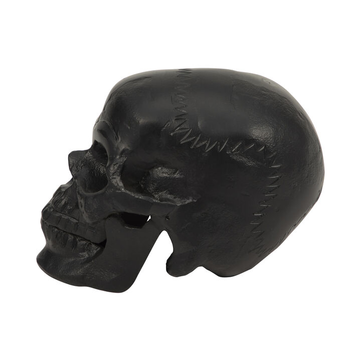 Black 6" Metal Skull Figurine