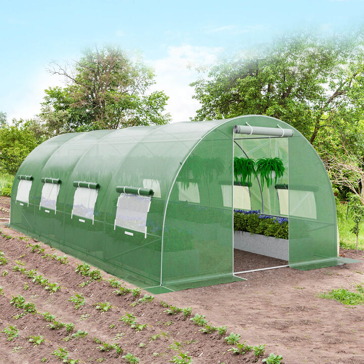 Greenhouse with  Windows and Doors for Outdoor