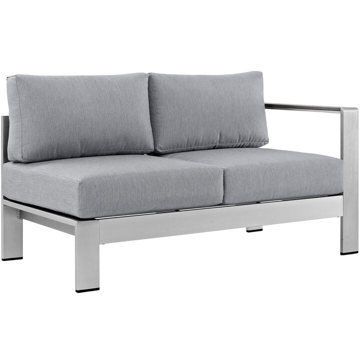 Shore Outdoor Patio Collection - Durable Aluminum Frames, Weather Resistant Fabric, 7 Piece Sectional Sofa Set