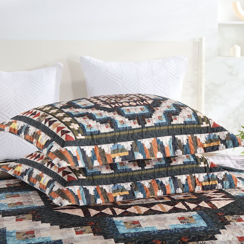 Marcielo Southwestern Geometry Lightweight Quilt Bedspread Set King