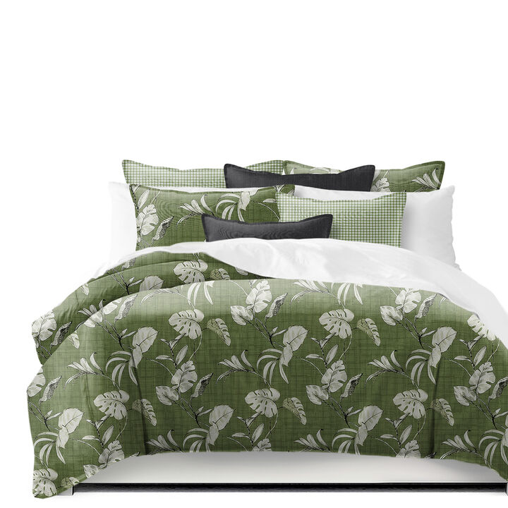 6ix Tailors Fine Linens Tropez Green Coverlet Set