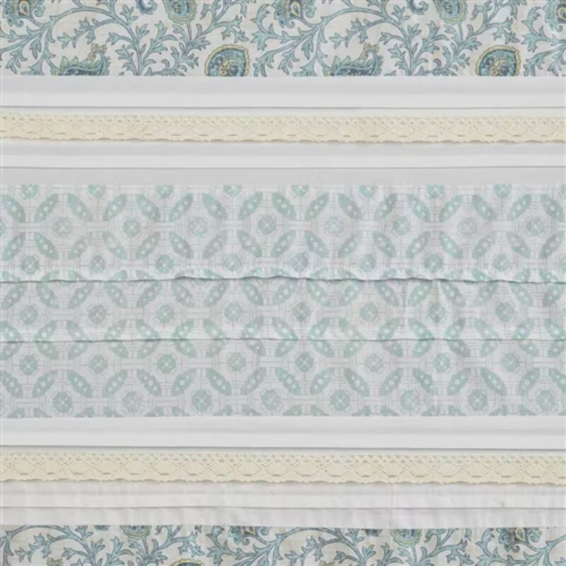 Decorative Paisley Shower Curtain – Soft Cotton Fabric with Elegant Floral-Inspired Design