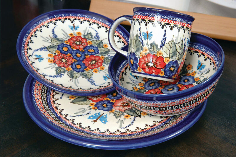 Blue Rose Polish Pottery Monster Mash Dessert Plate