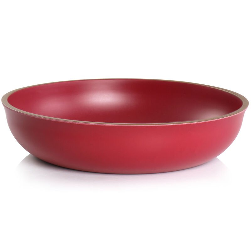Gibson Home Rockabye 4 Piece Melamine Dinner Bowl Set in Dark Pink
