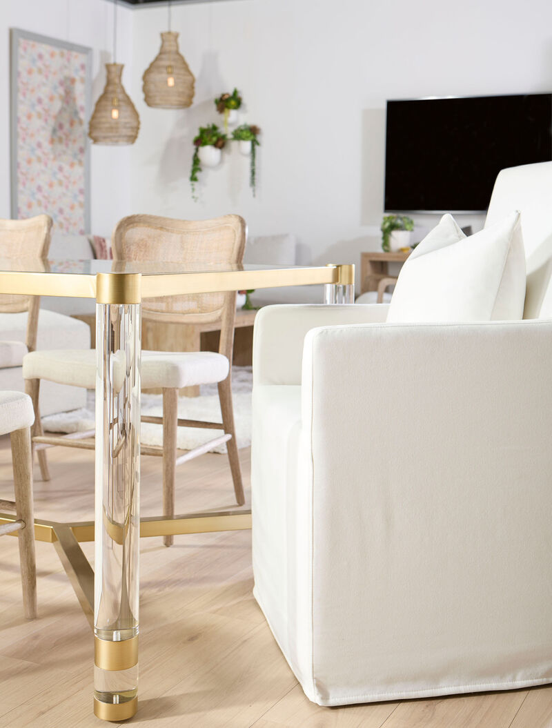 Slipcover Arm Chair with Casters