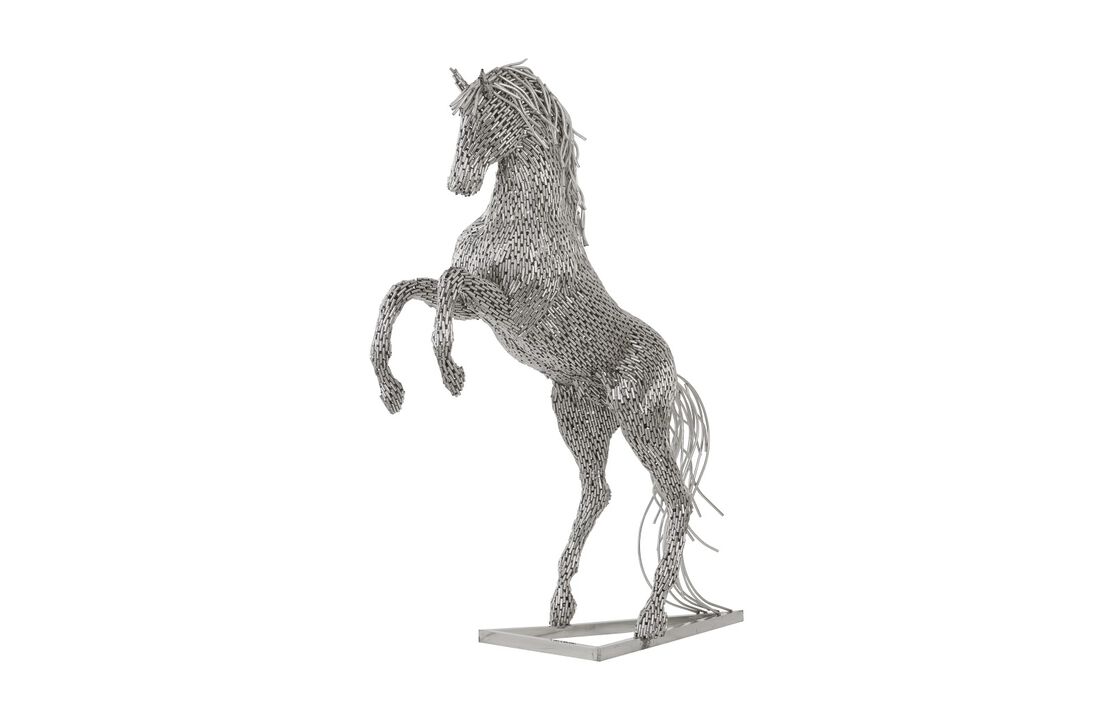 Horse Pipe Rearing Sculpture