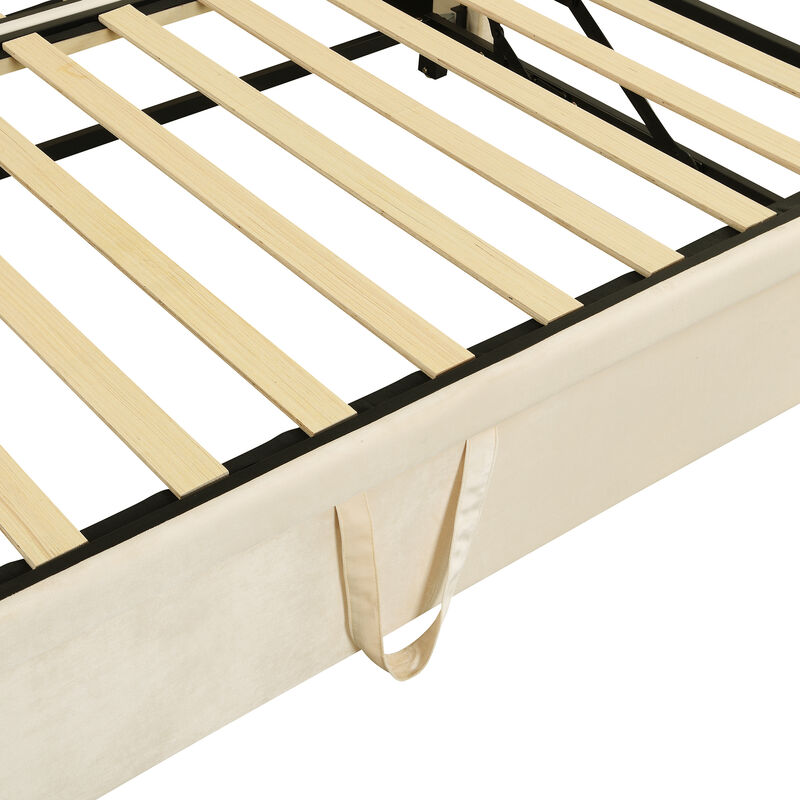 Merax Upholstered Daybed with Pop Up Trundle
