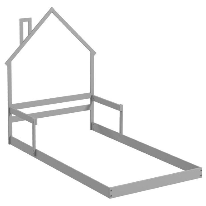 Floor Bed with Chimney and Headboard and Handrail Floor Bed with Chimney and Headboard and Handrail