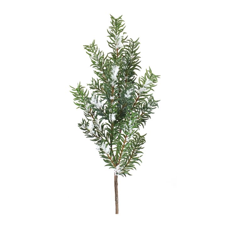 Artificial Snow Pine Sprays (Set of 6) for Festive Wreaths and Centerpieces