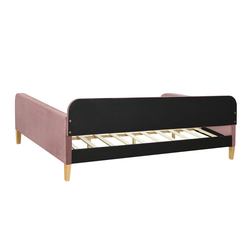 Merax Modern Upholstered Daybed with 4 Support Legs