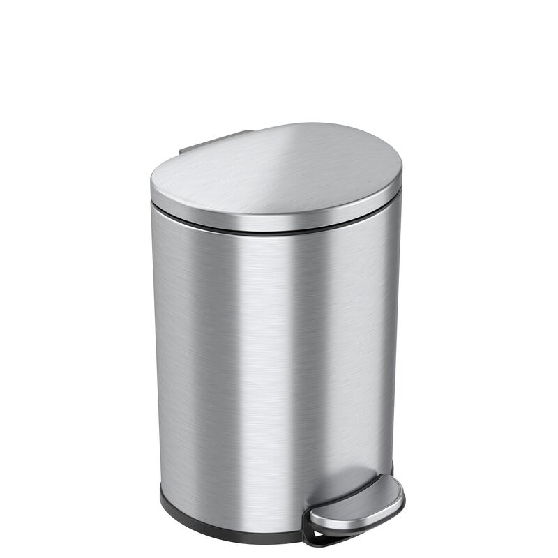 iTouchless 3 Gallon / 11.4 Liter SoftStep Semi-Round Step Pedal Trash Can